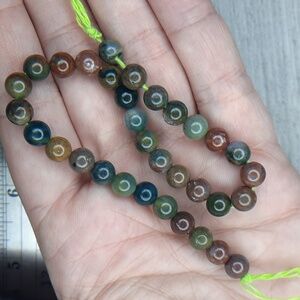 $💲$ 6mm Indian Agate 8in Strand #14